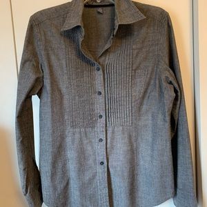 Madison Size 12 Grey Button Down Shirt (Not Maternity)